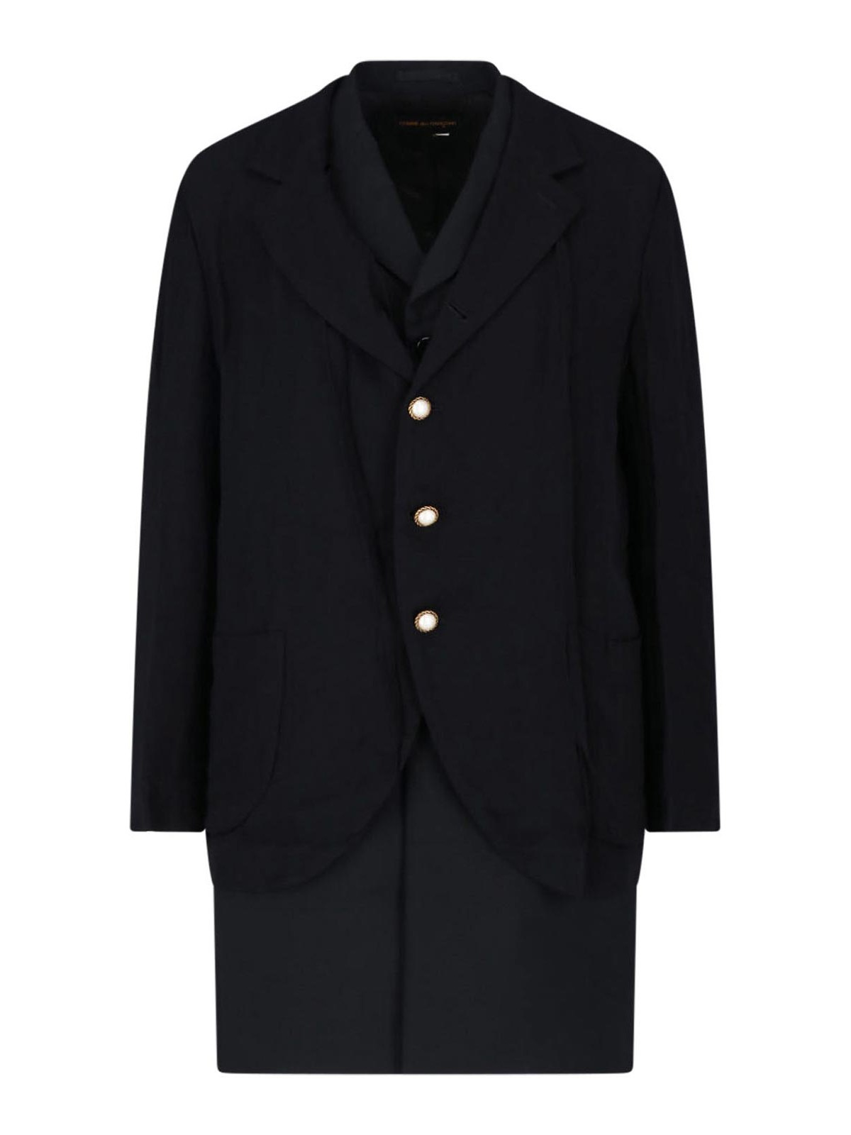 Comme Des Garcons Manteau Au Genou - Noir