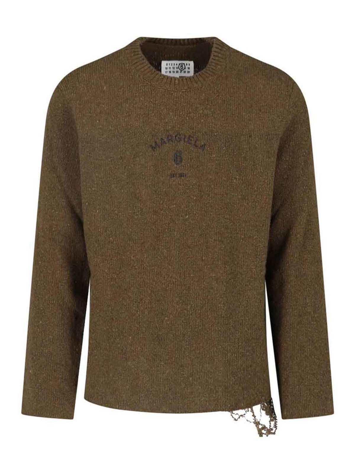 MM6 Maison Margiela Pull Col Rond - Vert