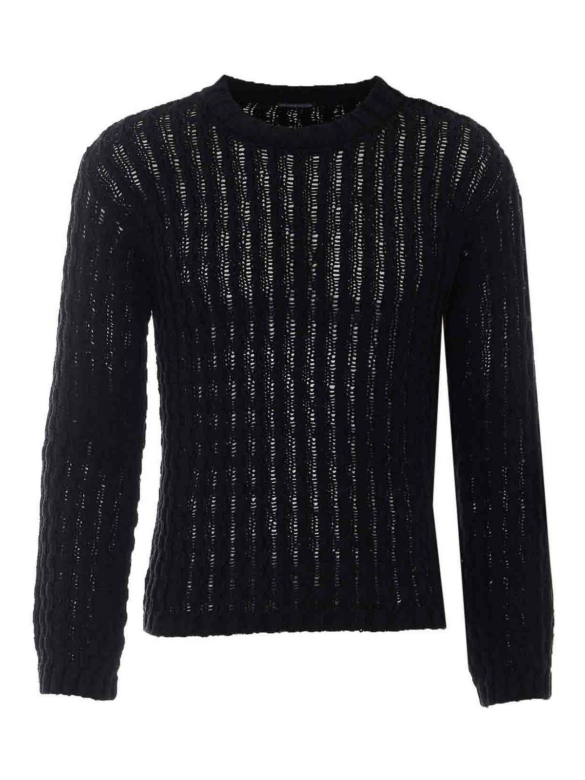 Ann Demeulemeester Pull Col Rond - Noir