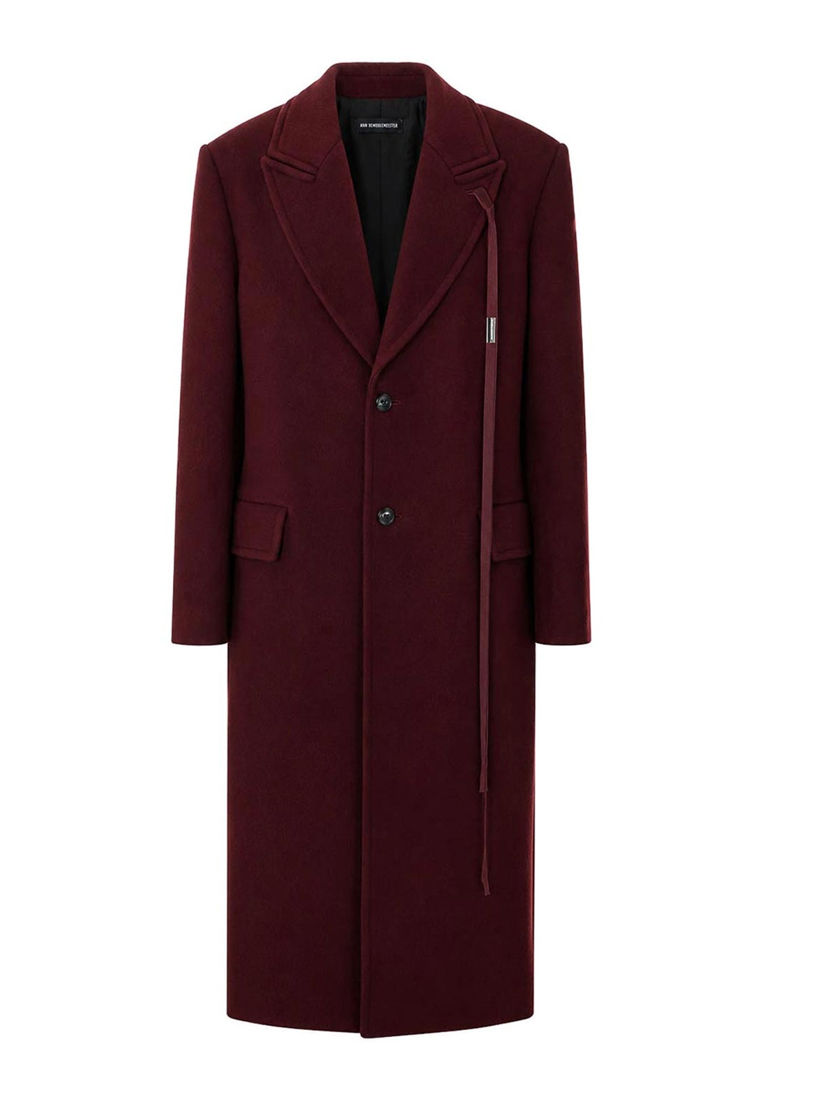 Ann Demeulemeester Manteau Au Genou - Rouge