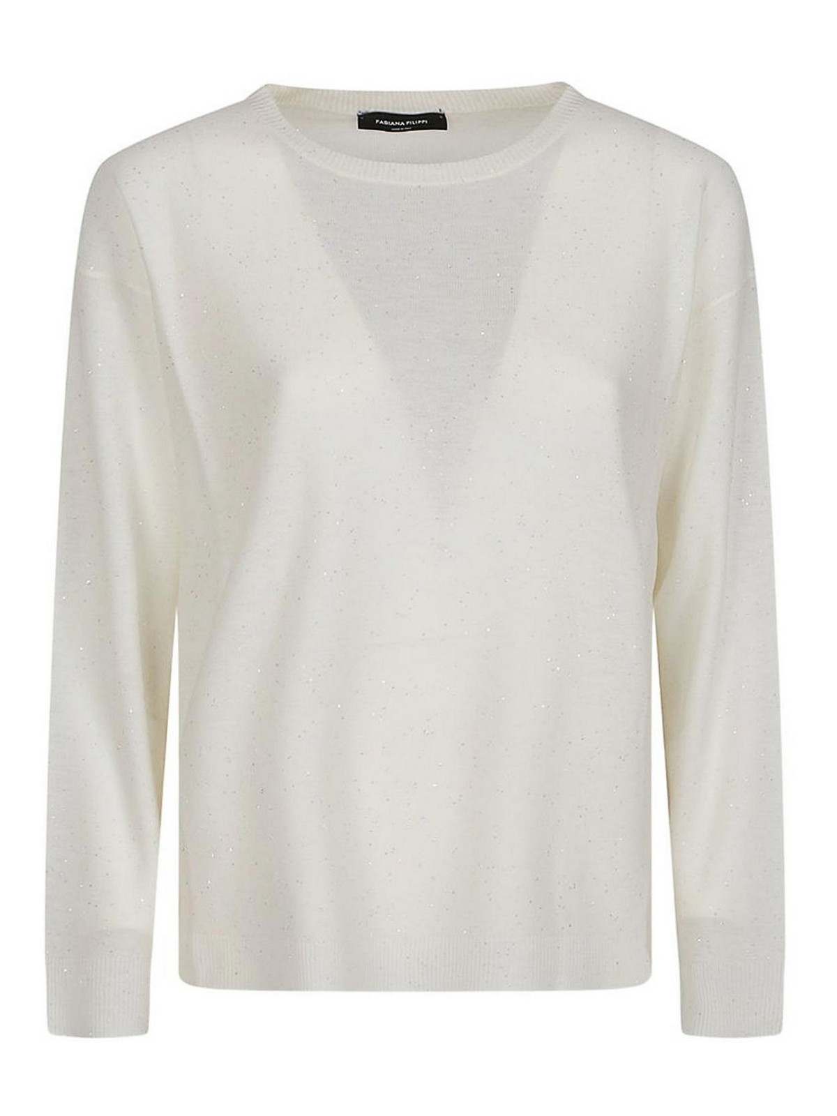 Fabiana Filippi Pull Col Rond - Blanc