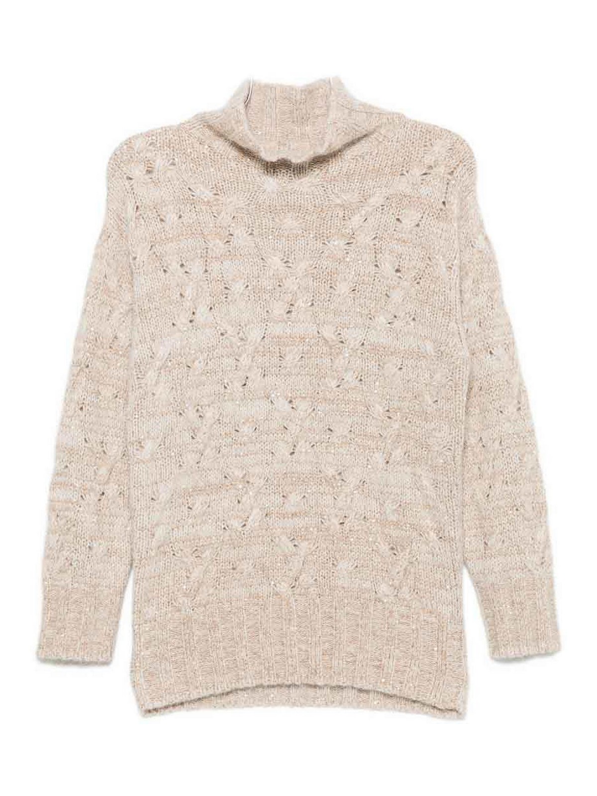 Fabiana Filippi Pull Col Roulé - Beige