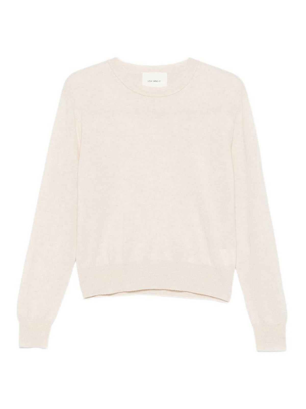 Lisa Yang Pull Col Rond - Beige Clair