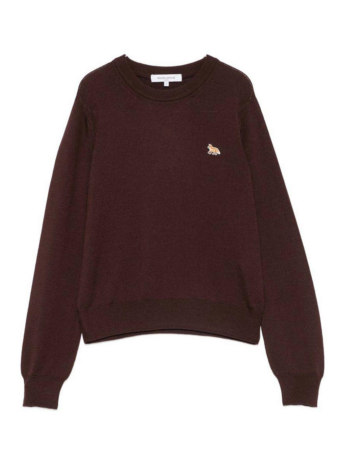 Maison Kitsuné Pull Col Rond - Marron