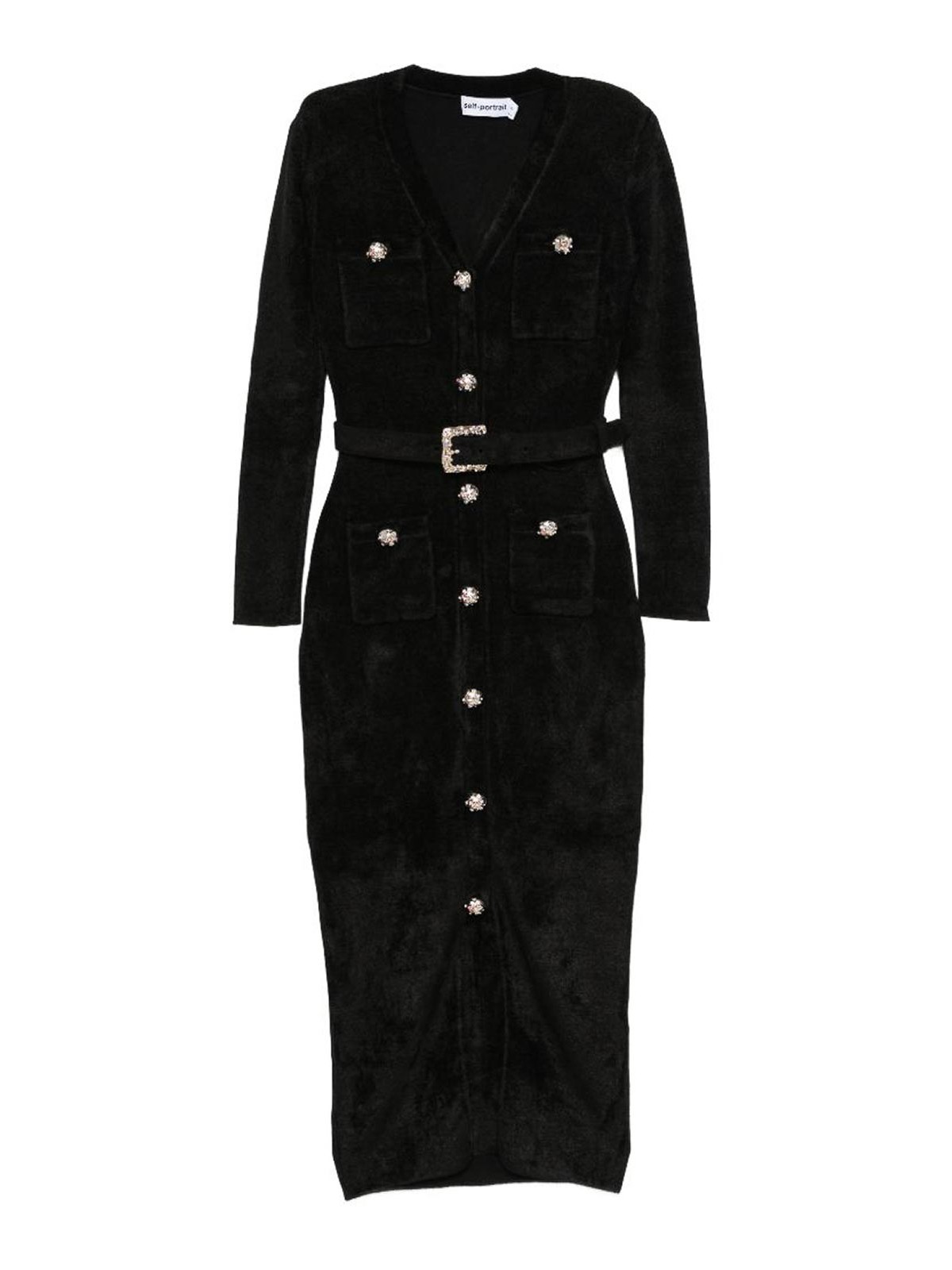Self Portrait Maxi Robe - Noir