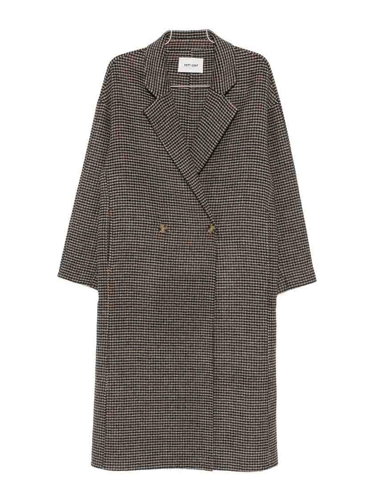 Soft Goat Manteau Au Genou - Noir