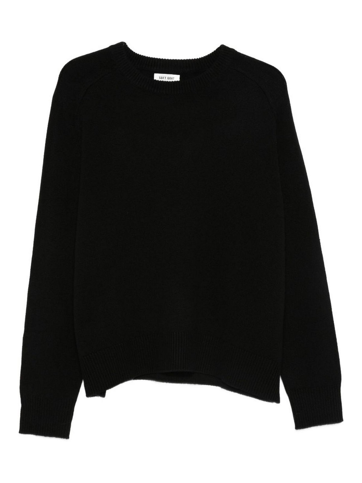 Soft Goat Pull Col Rond - Noir