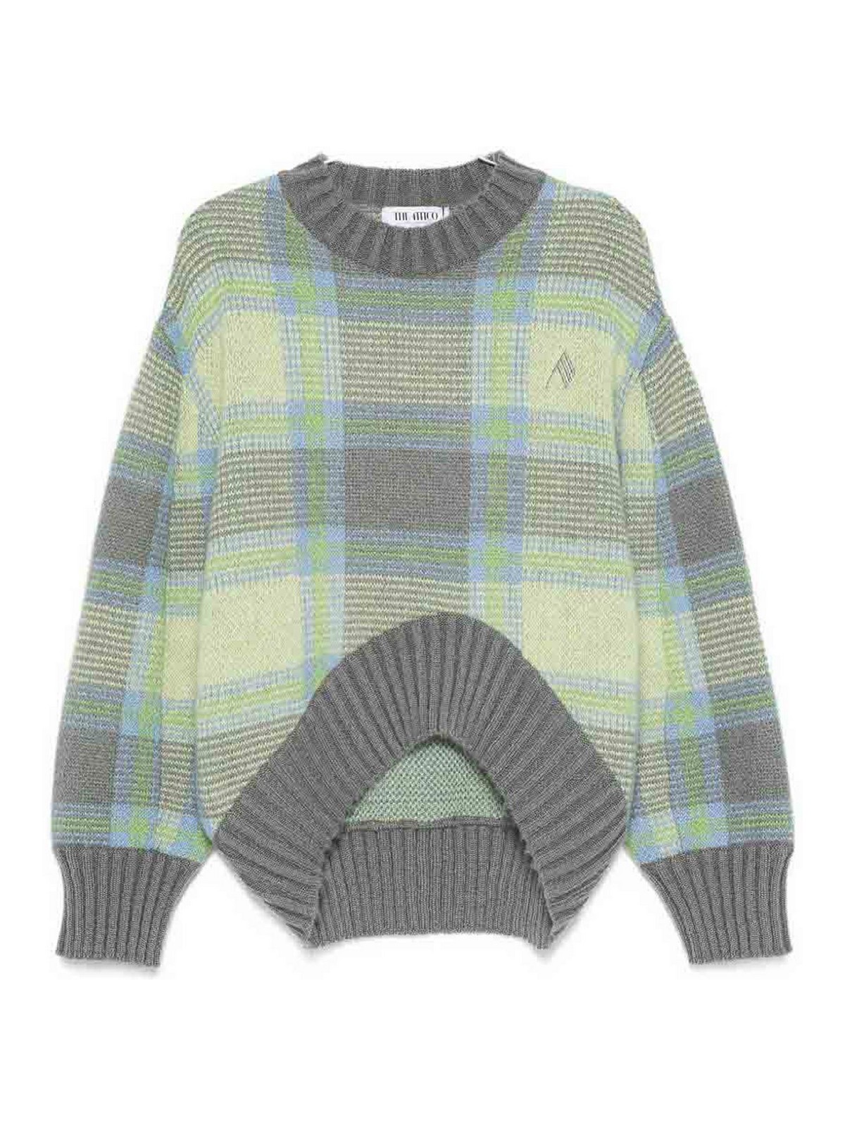 The Attico Pull Col Rond - Vert