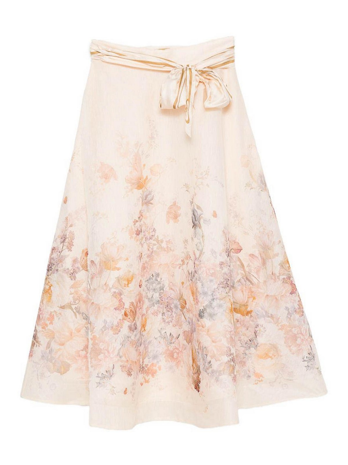 Zimmermann Jupe Midi - Beige Clair