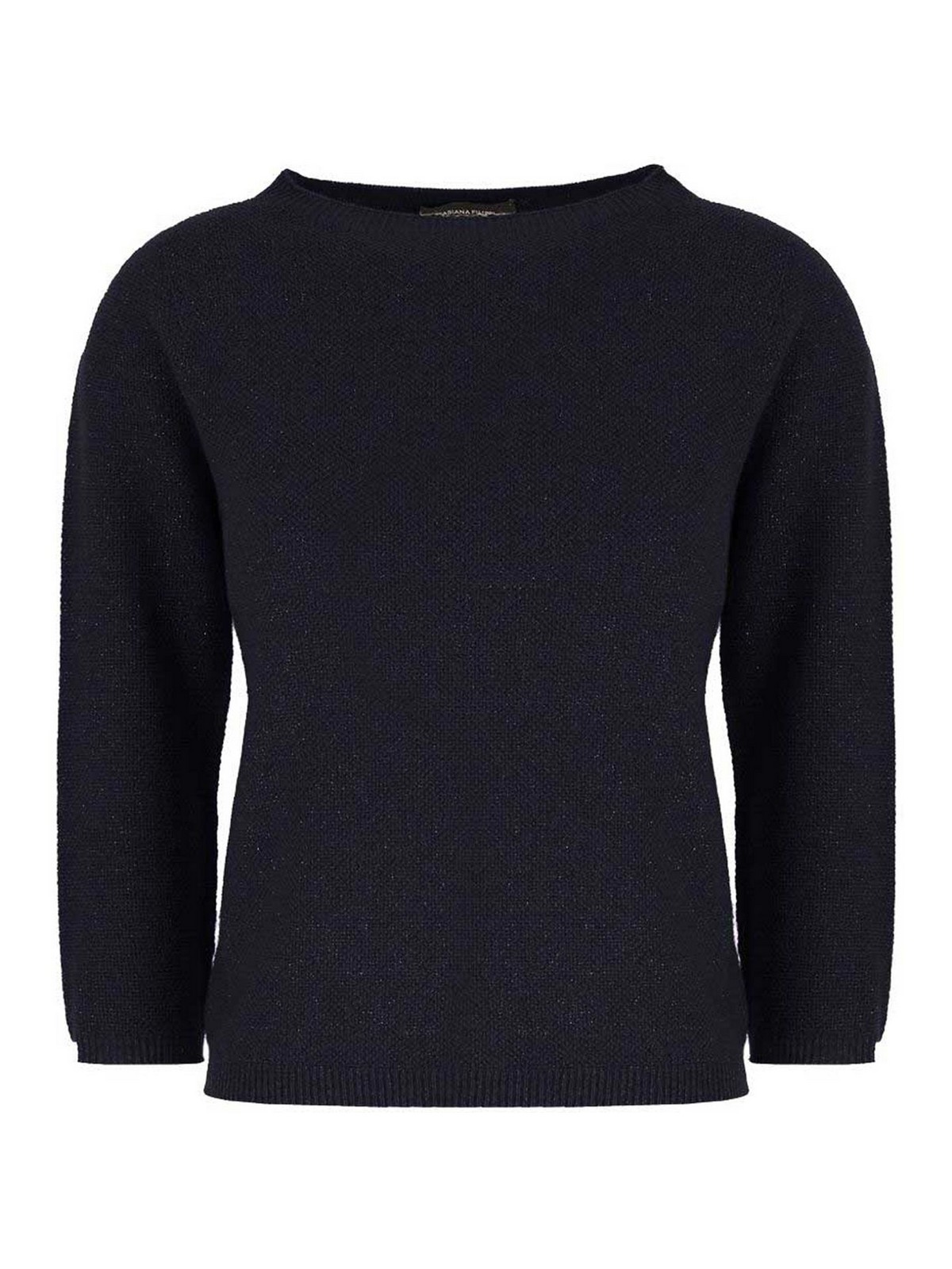 Fabiana Filippi Pull Col Rond - Bleu Foncé
