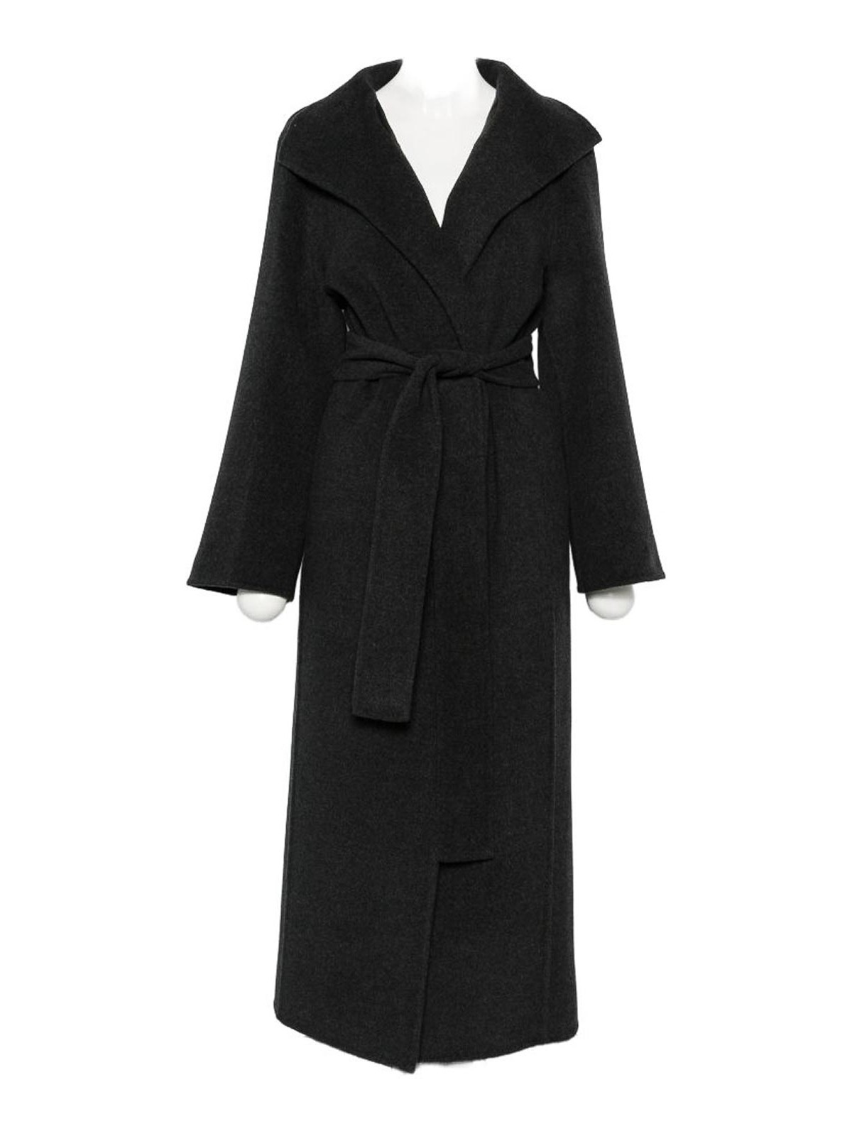 Khaite Manteau Au Genou - Gris Foncé