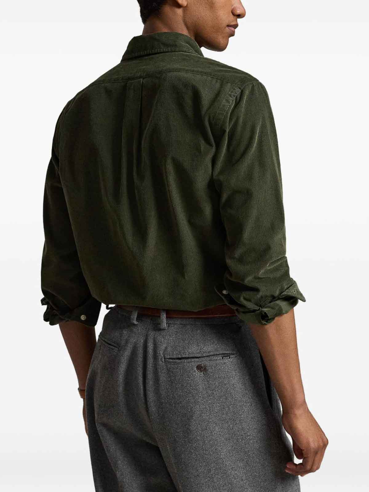 green velvet dress shirt Polo Ralph Lauren Dark With Embroidered Logo|710853123502 Velvet tuxedo