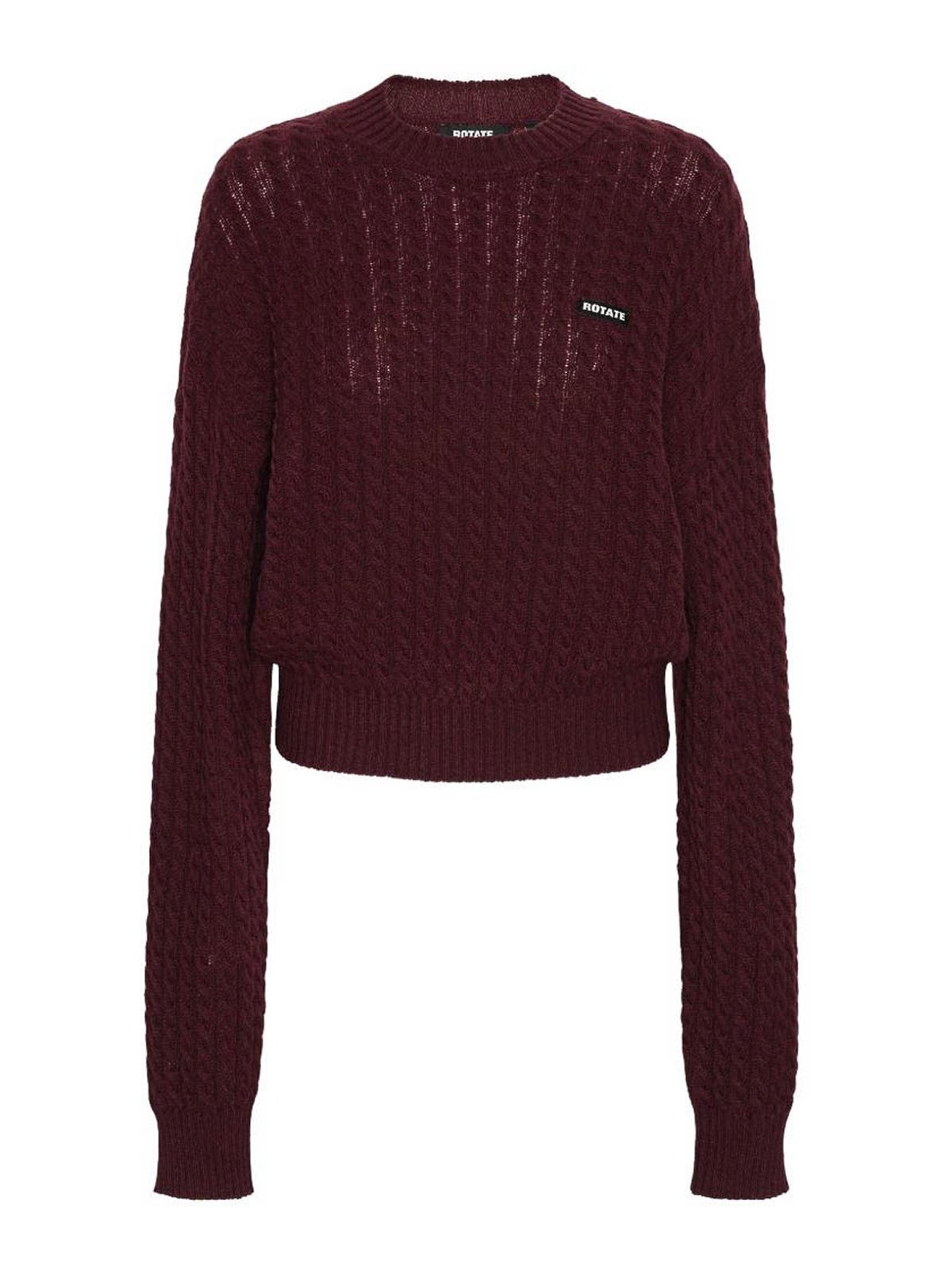 Rotate Birger Christensen Pull Col Rond - Bordeaux
