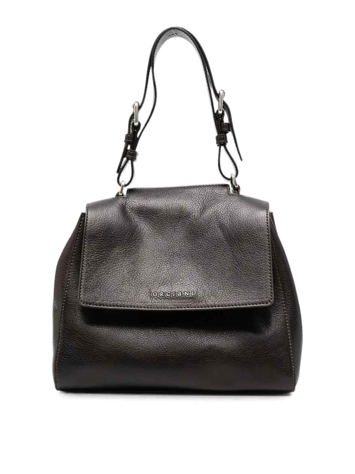 Orciani Brown Leather Shoulder Bag