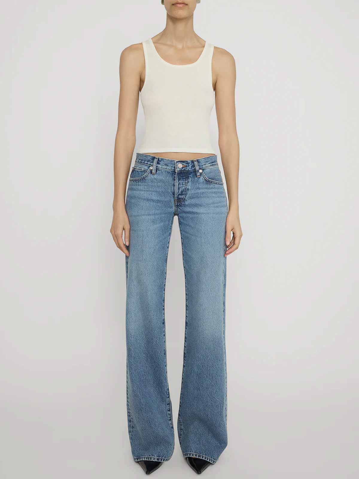 Frame The Pixie Gray Rapture Jeans In Blue