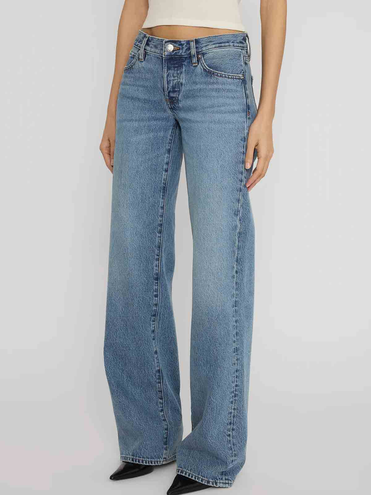 Frame The Pixie Gray Rapture Jeans In Blue