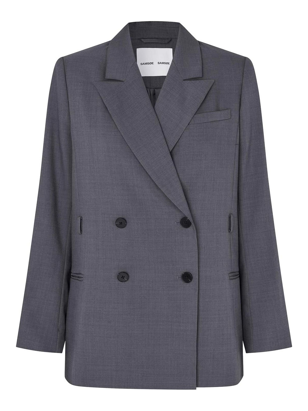 Samsoe & Samsoe Blazer Sahelly Dark Grey In Gray