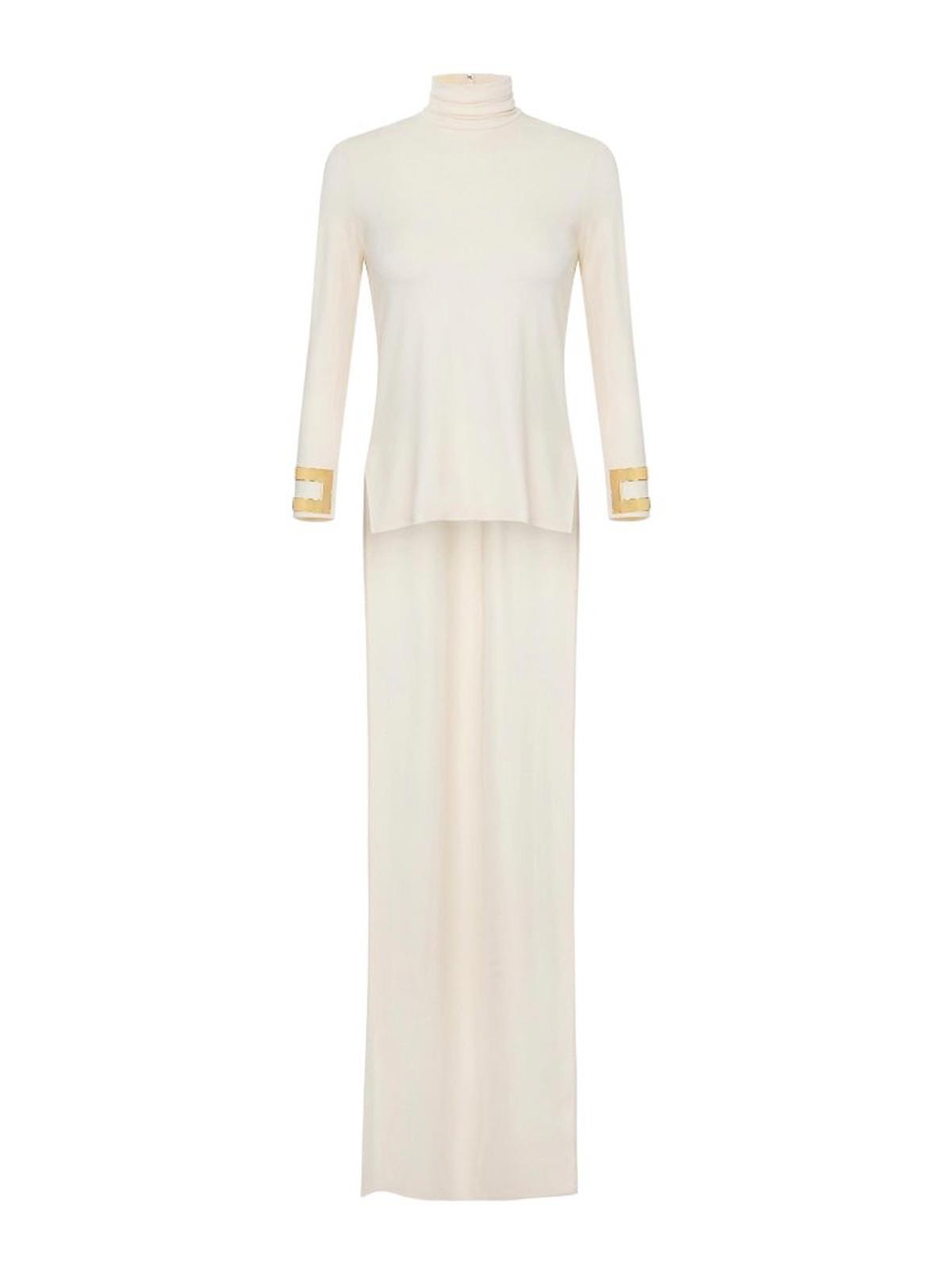 Elisabetta Franchi Pull Col Rond - Blanc