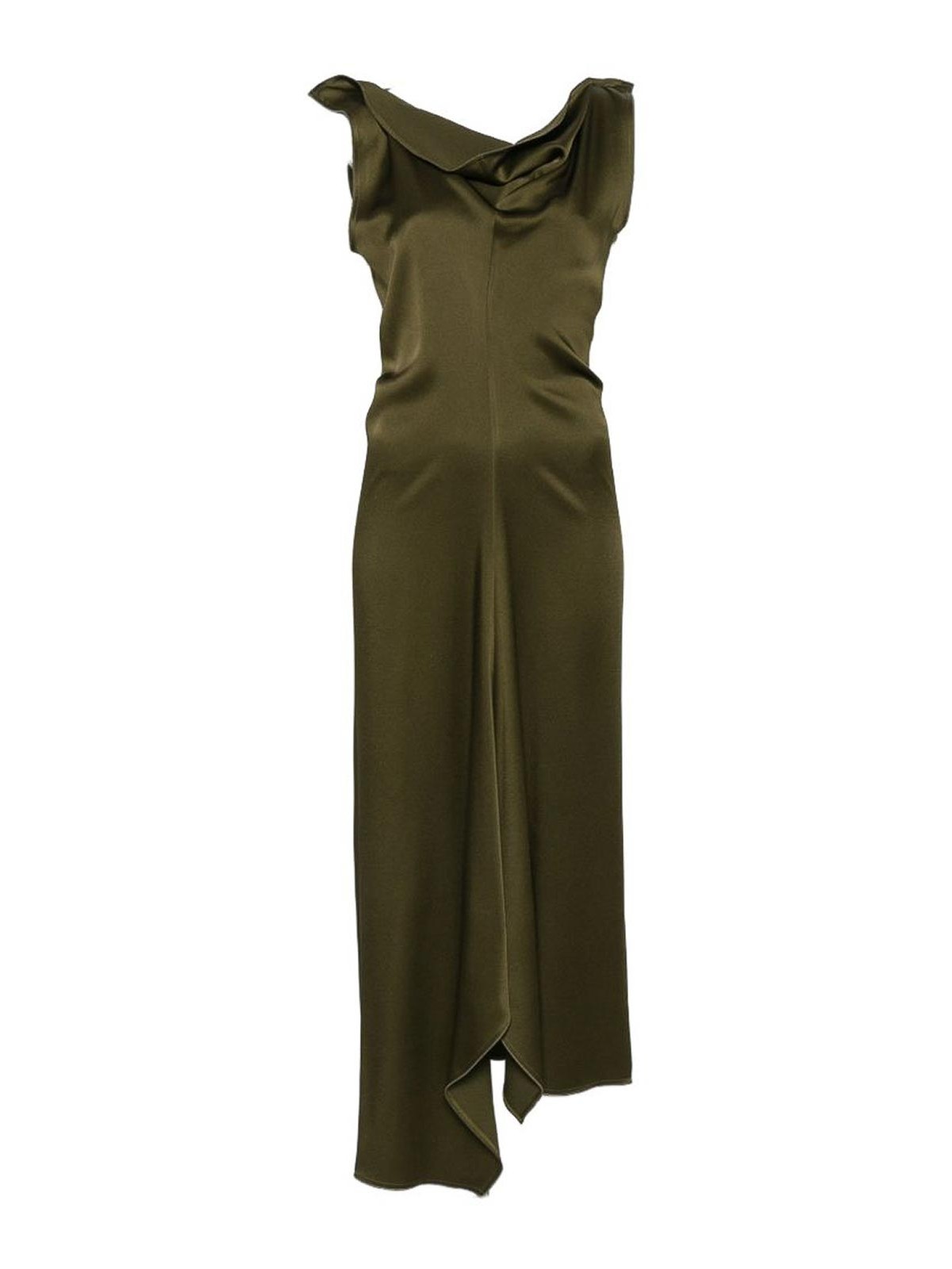 Victoria Beckham Robe Au Genou - Vert