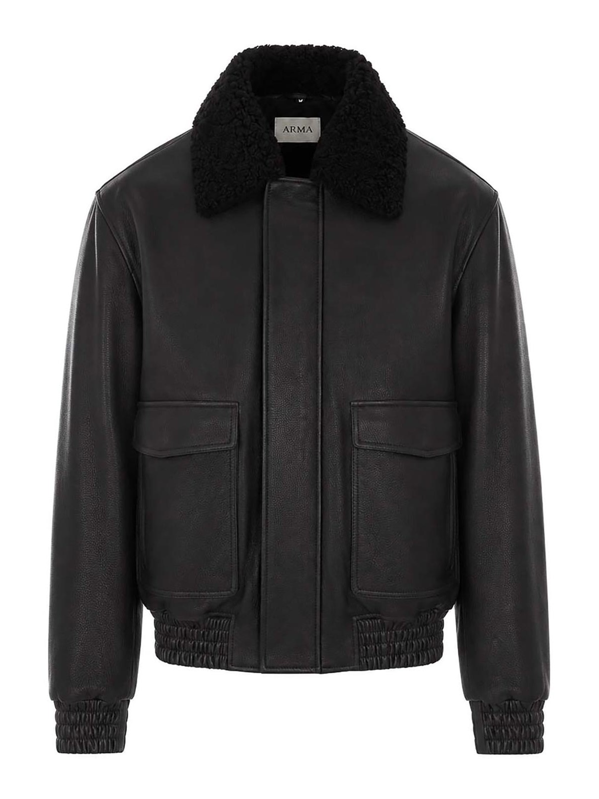 Arma Chaqueta De Cuero - Negro