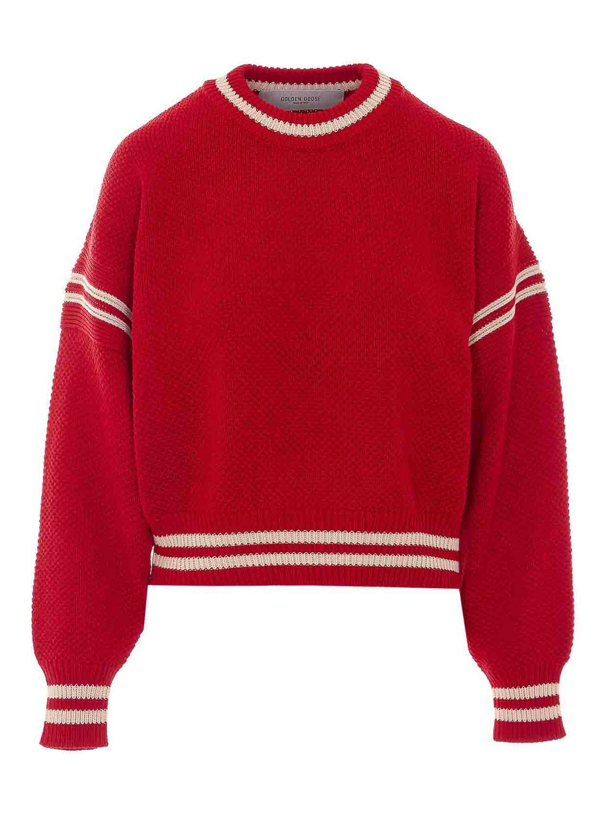 Golden Goose Pull Col Rond - Rouge