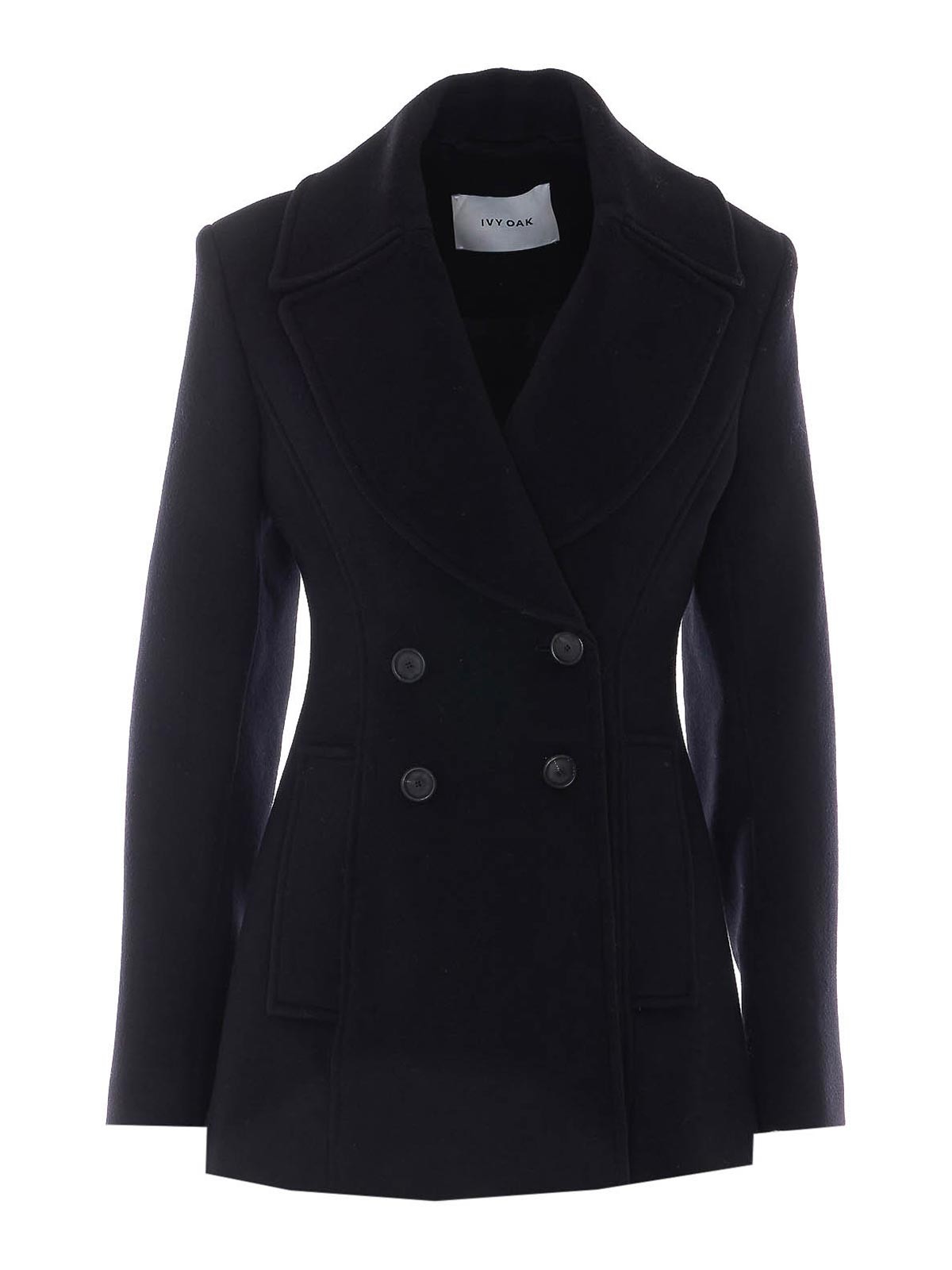Ivy Oak Manteau Au Genou - Noir