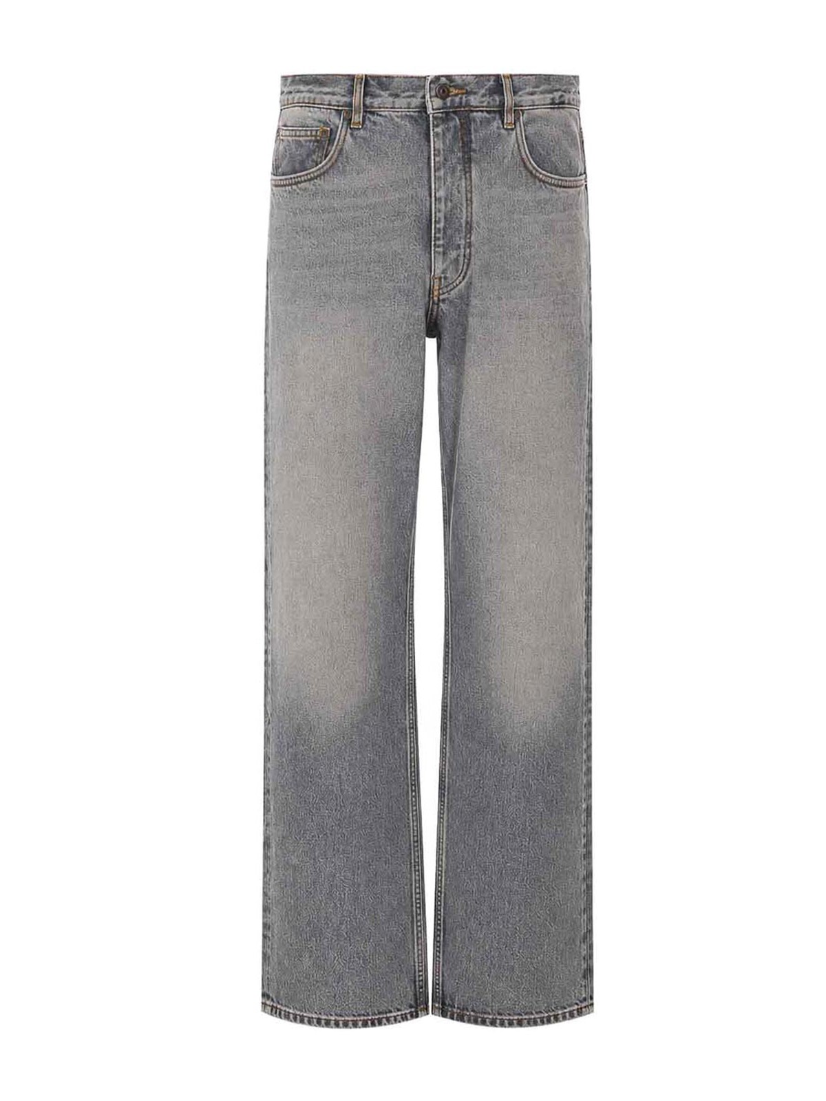 Off-White Jean Droit - Gris