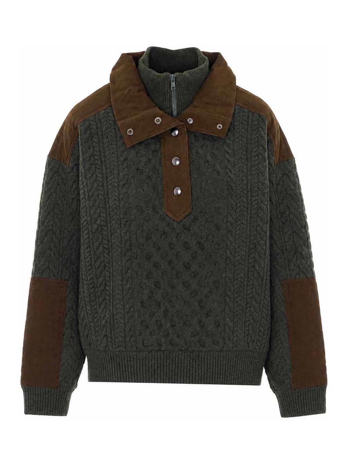 Sea New York Pull Col Rond - Vert