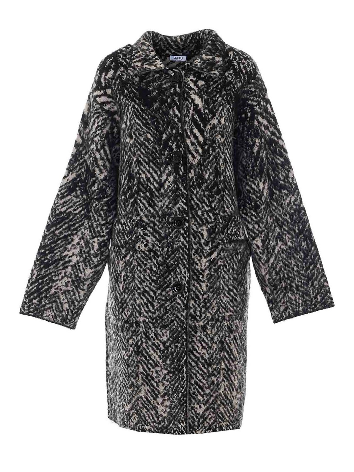 Liu Jo Manteau Au Genou - Gris