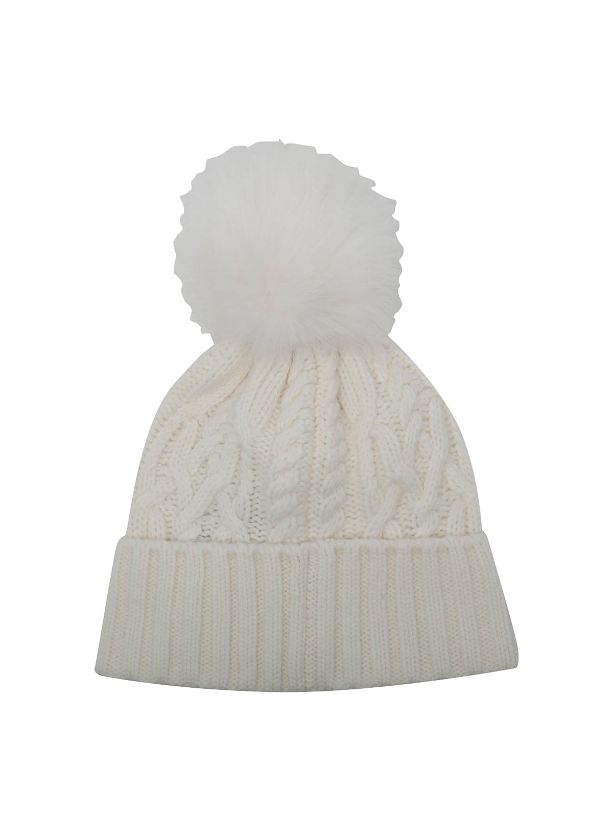 Moncler Logo Hat In White