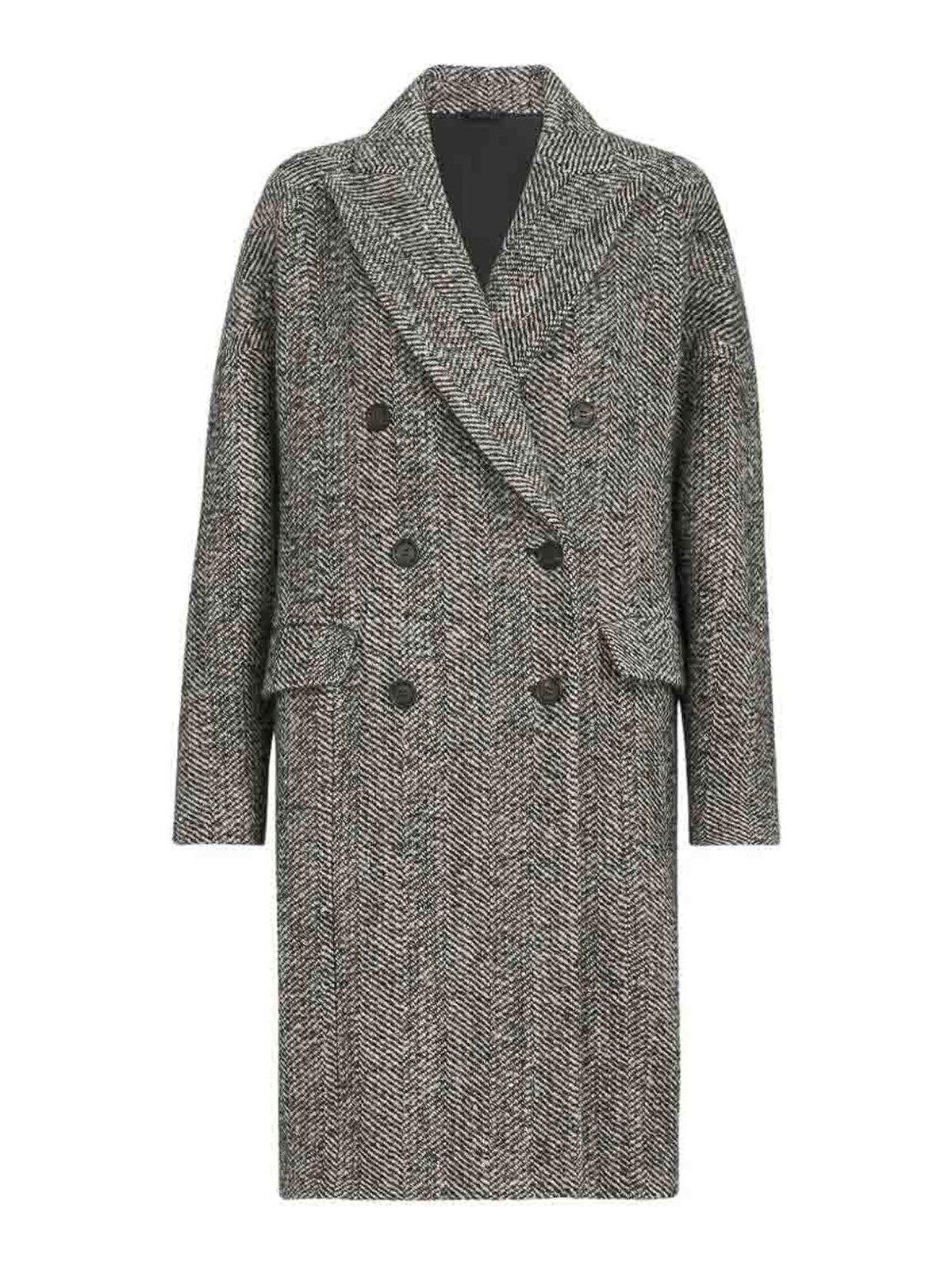 Brunello Cucinelli Manteau Au Genou - Noir