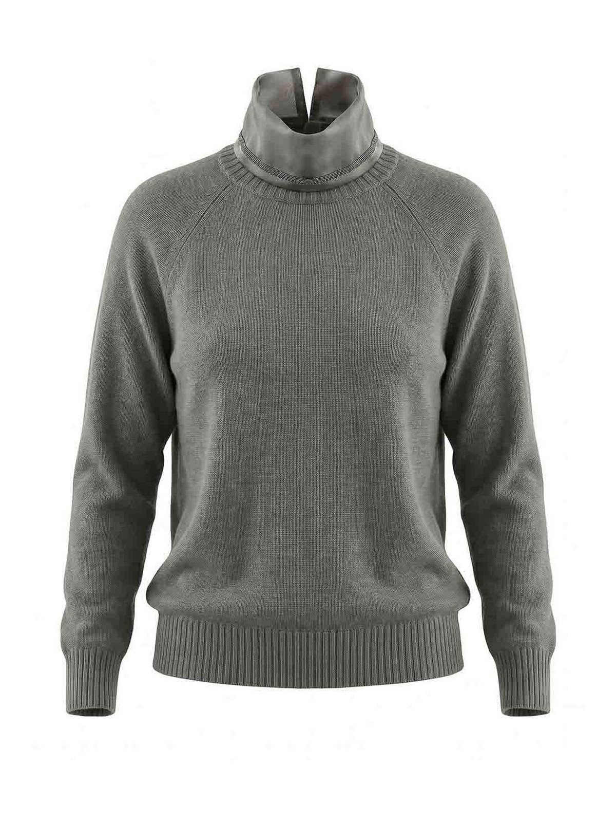 Brunello Cucinelli Pull Col Roulé - Gris