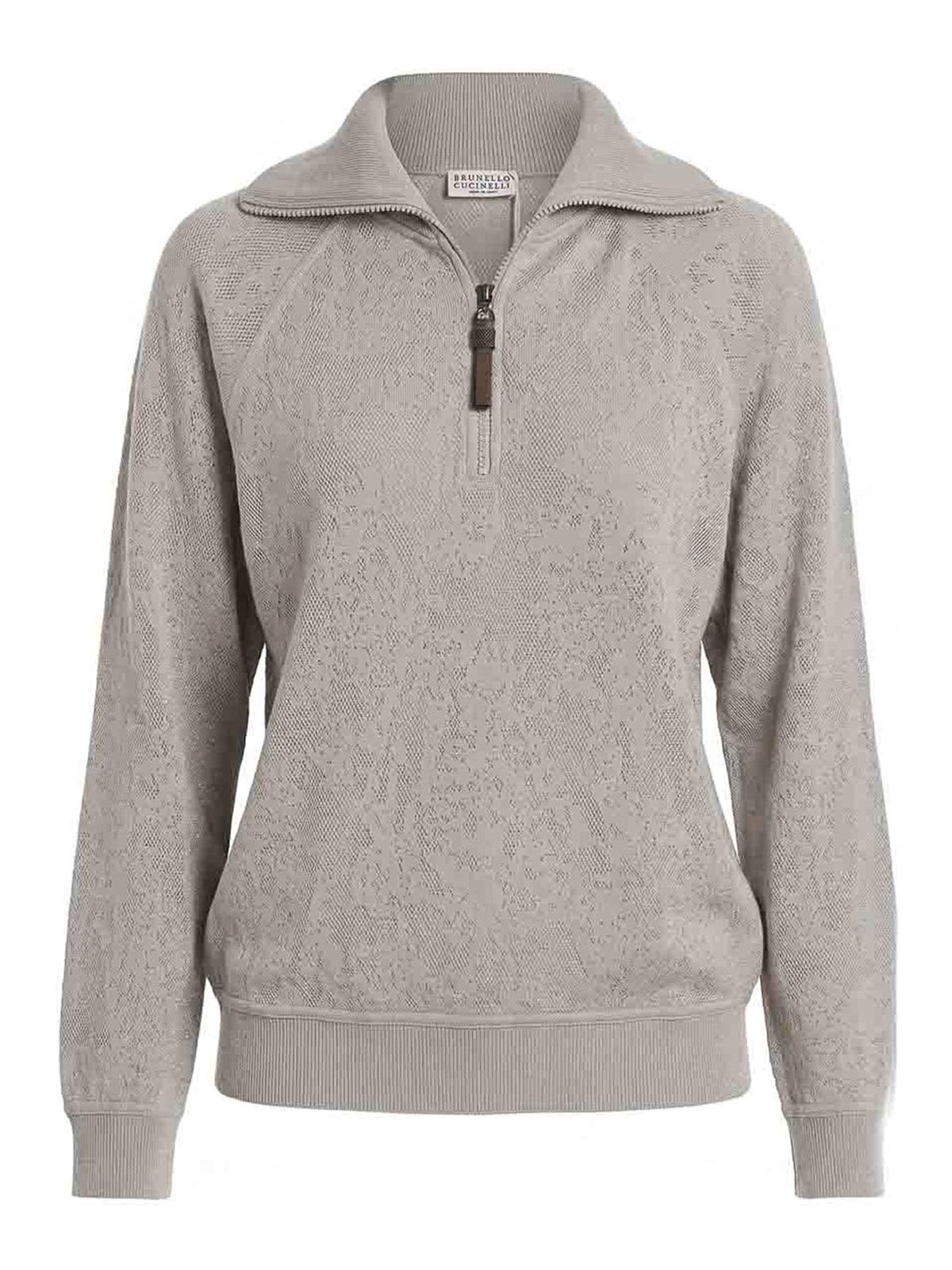 Brunello Cucinelli Pull Col Rond - Beige