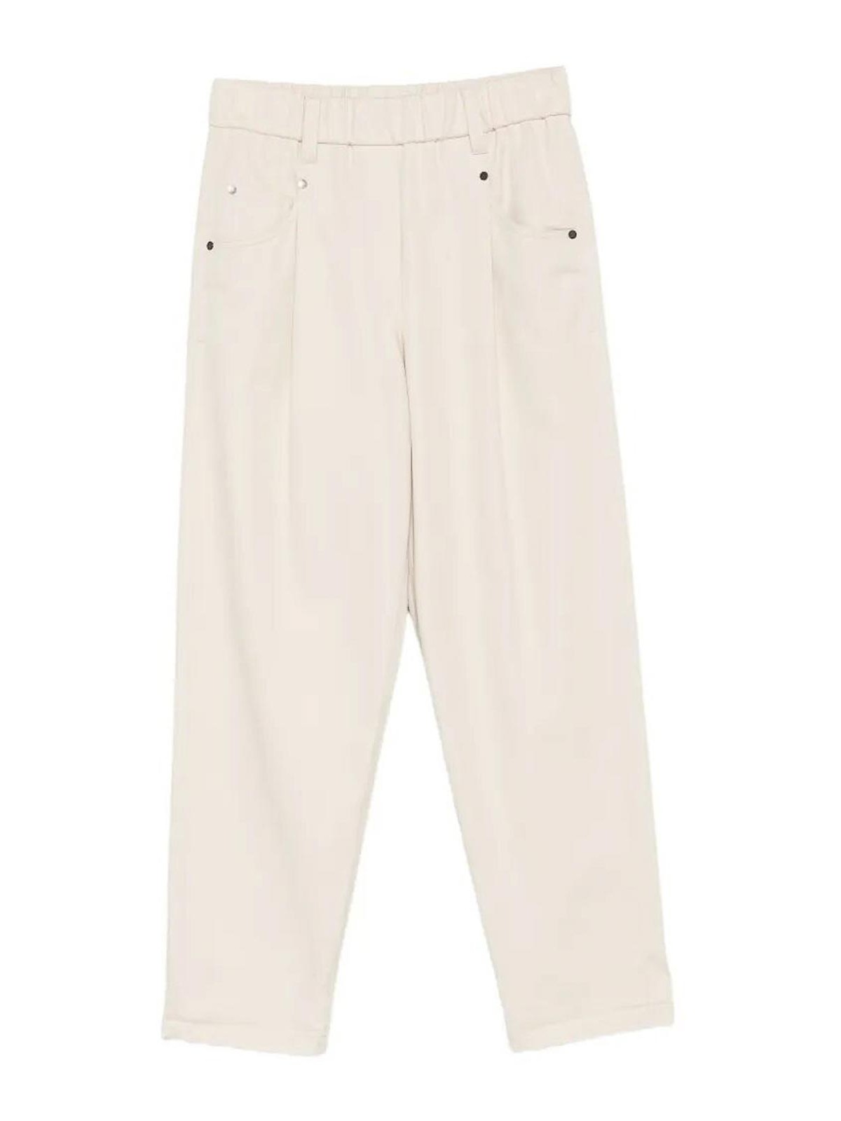 Brunello Cucinelli Pantalons Décontractés - Blanc