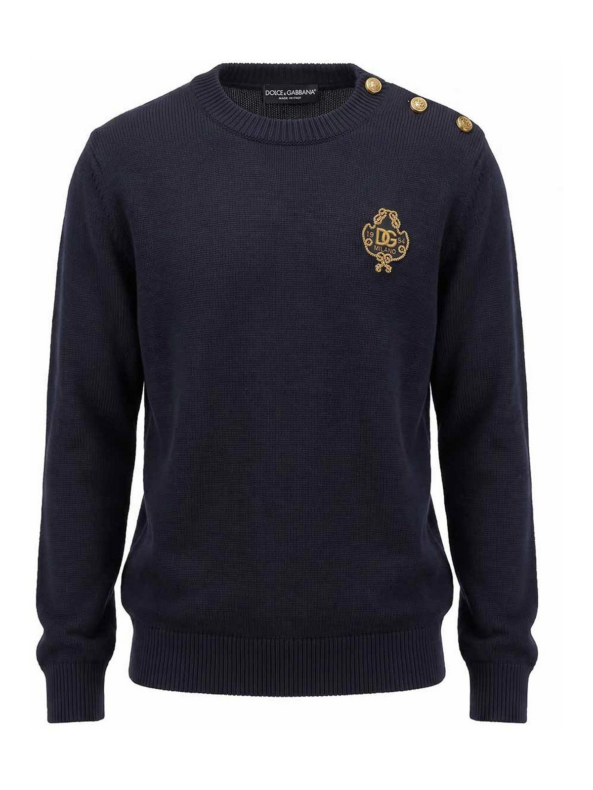 Dolce & Gabbana Pull Col Rond - Bleu