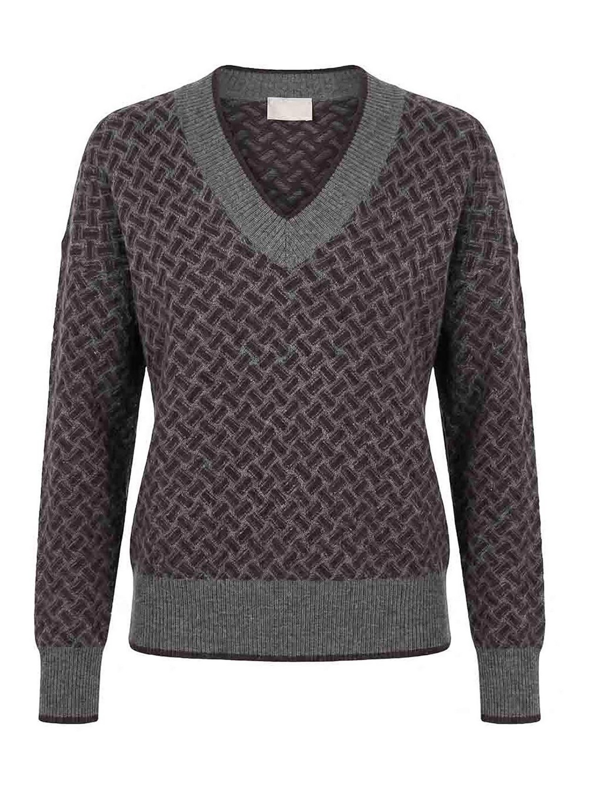 Drumohr Pull À Col V - Gris