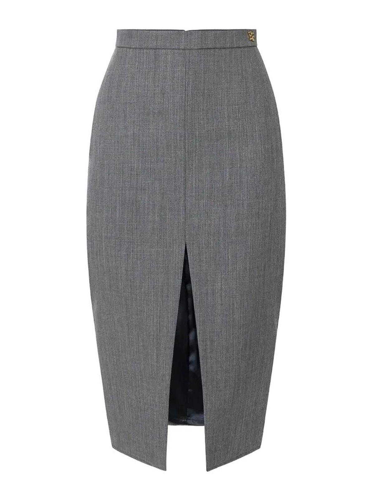 Elisabetta Franchi Jupe Midi - Gris