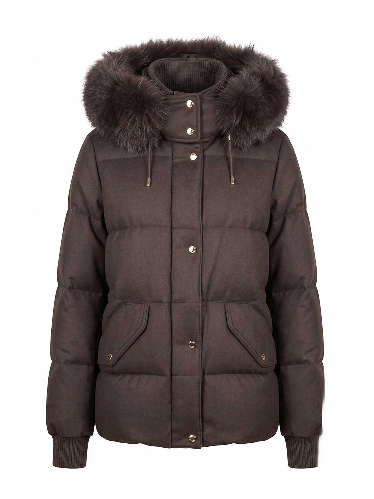 Moorer Blouson Rembourré - Marron Foncé