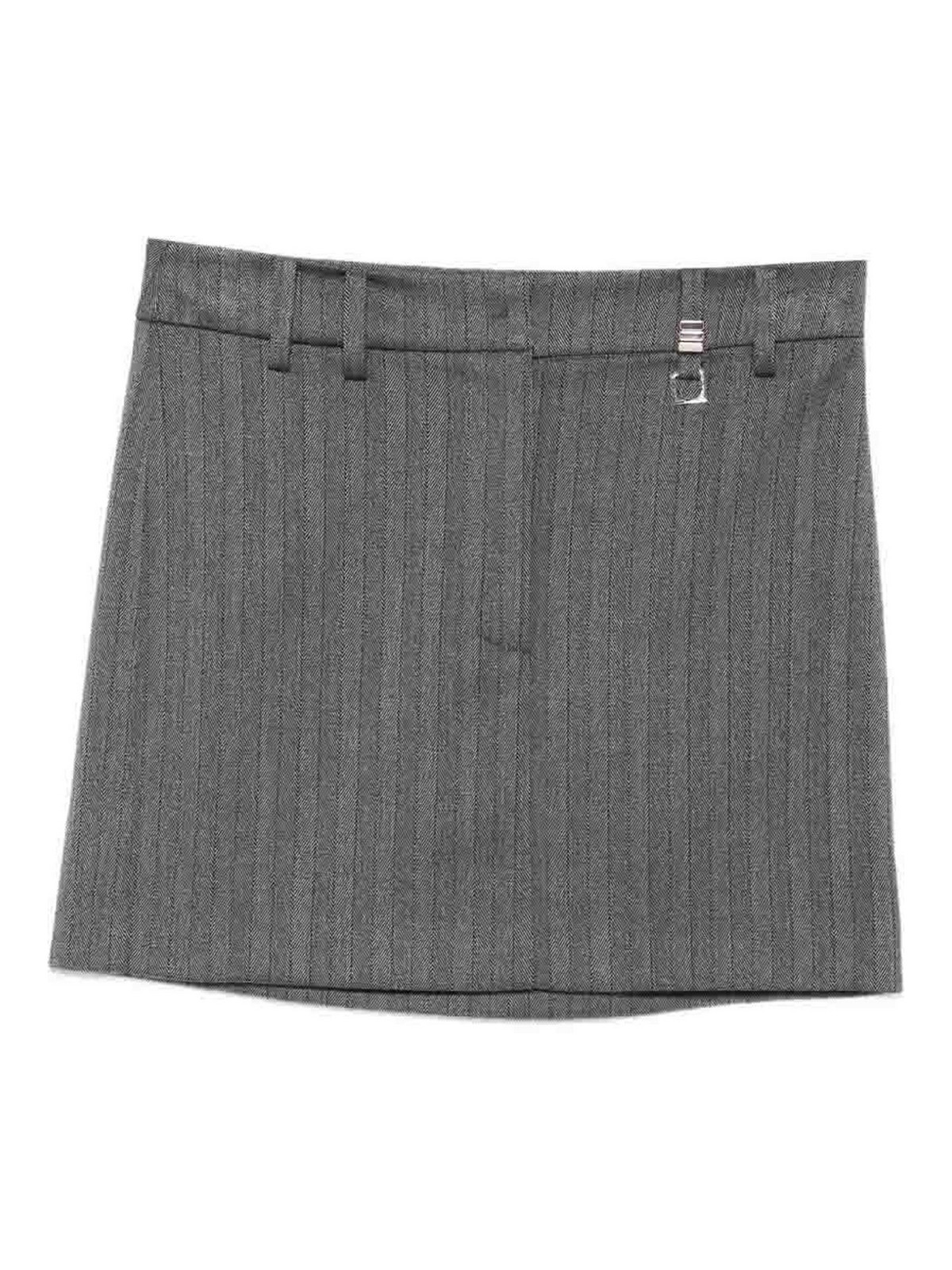 Patrizia Pepe Jupe Midi - Gris