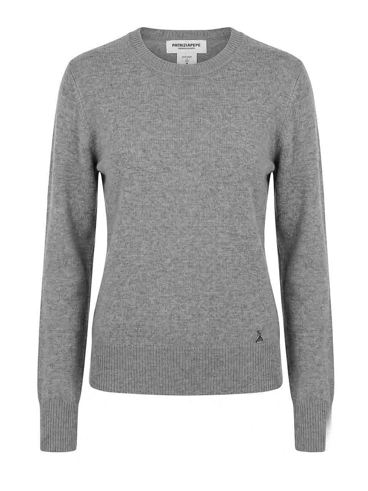 Patrizia Pepe Pull Col Rond - Gris