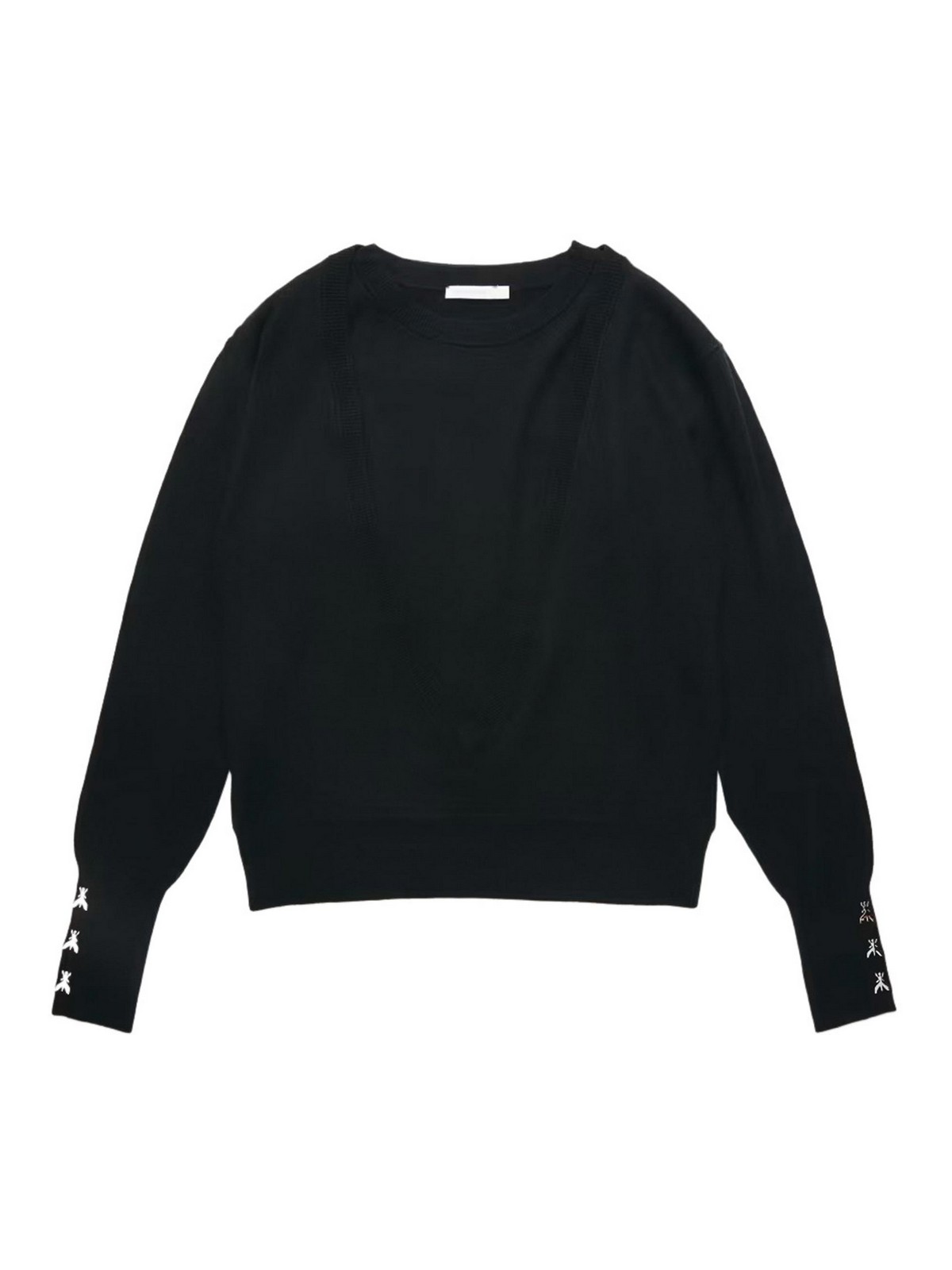 Patrizia Pepe Pull Col Rond - Noir