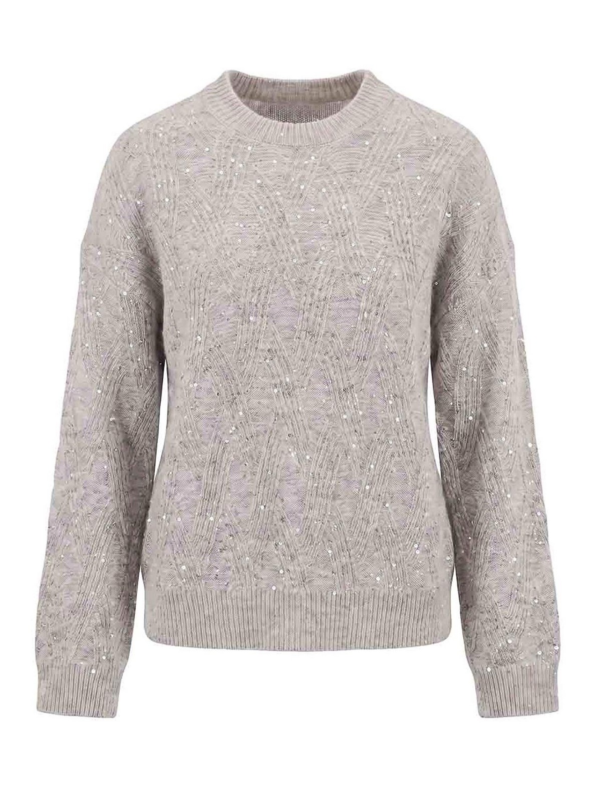 Peserico Pull Col Rond - Gris