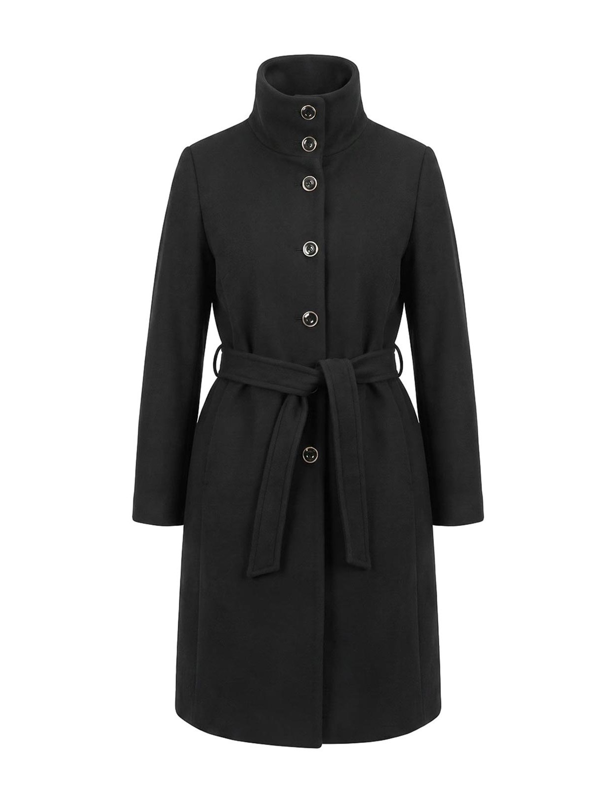 Pinko Manteau Au Genou - Noir