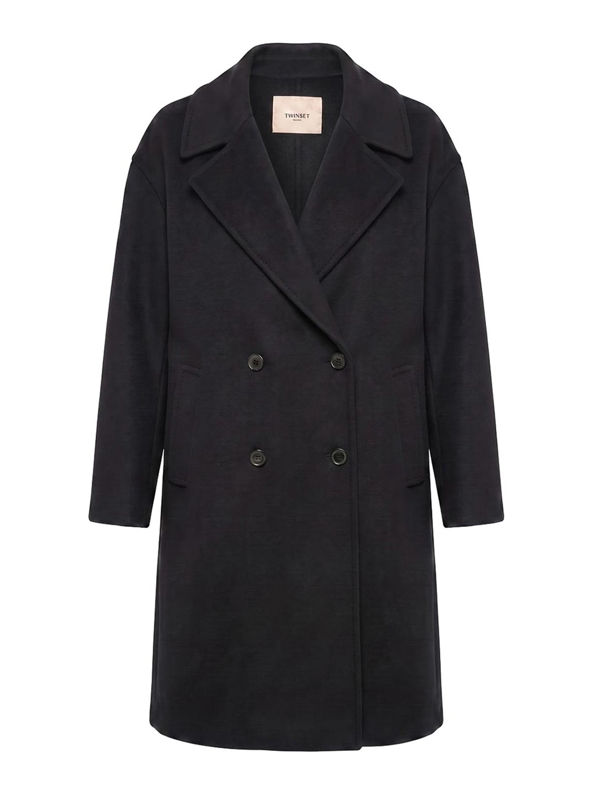 Twinset Manteau Au Genou - Noir