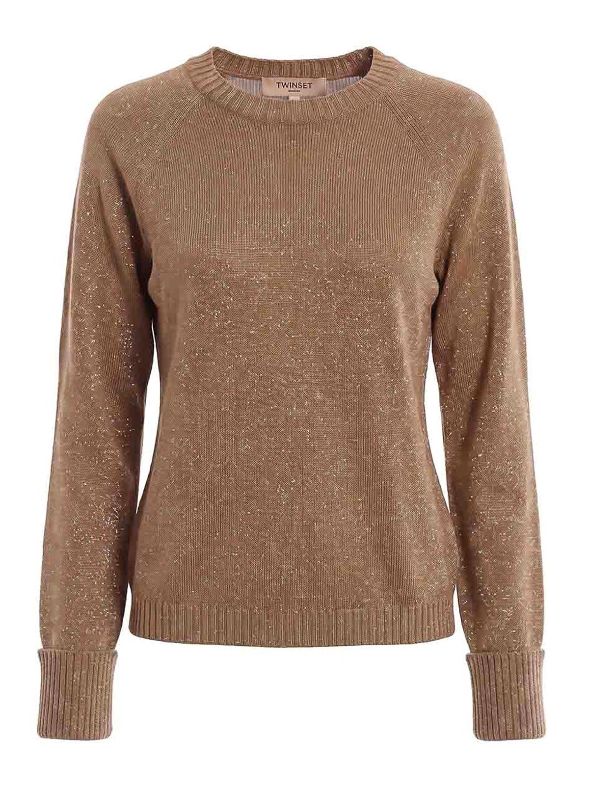Twinset Pull Col Rond - Marron