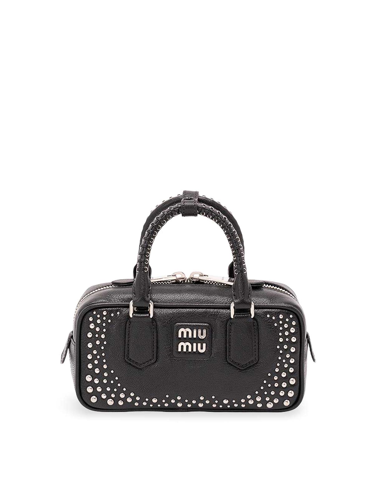MIU MIU 아르카디 가죽 백 스터드