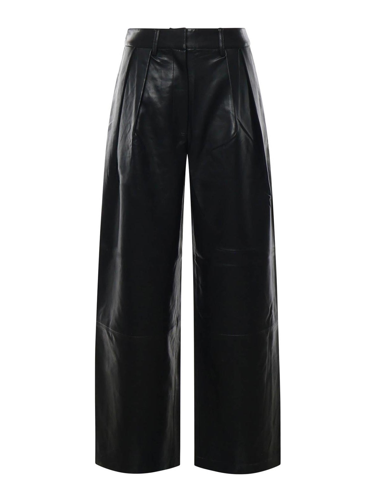 The Frankie Shop Pantalons En Cuir - Noir