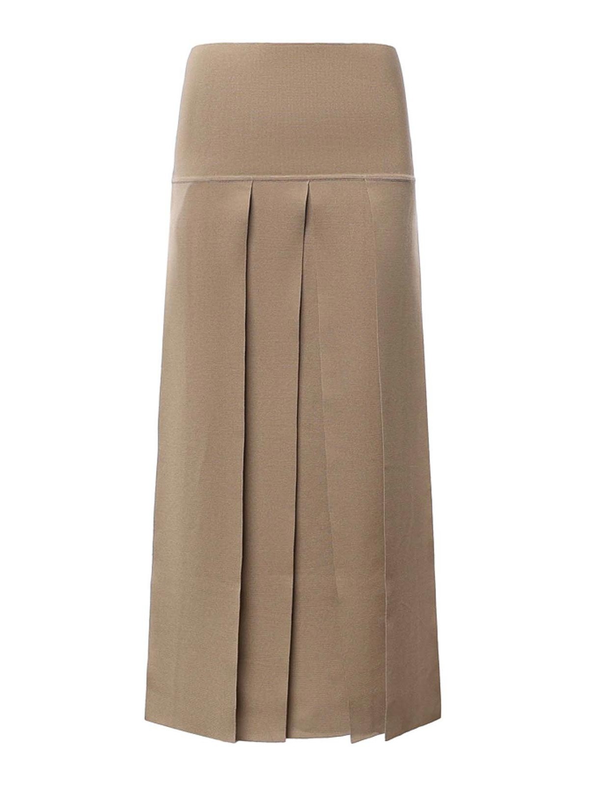 Alaïa Jupe Midi - Beige