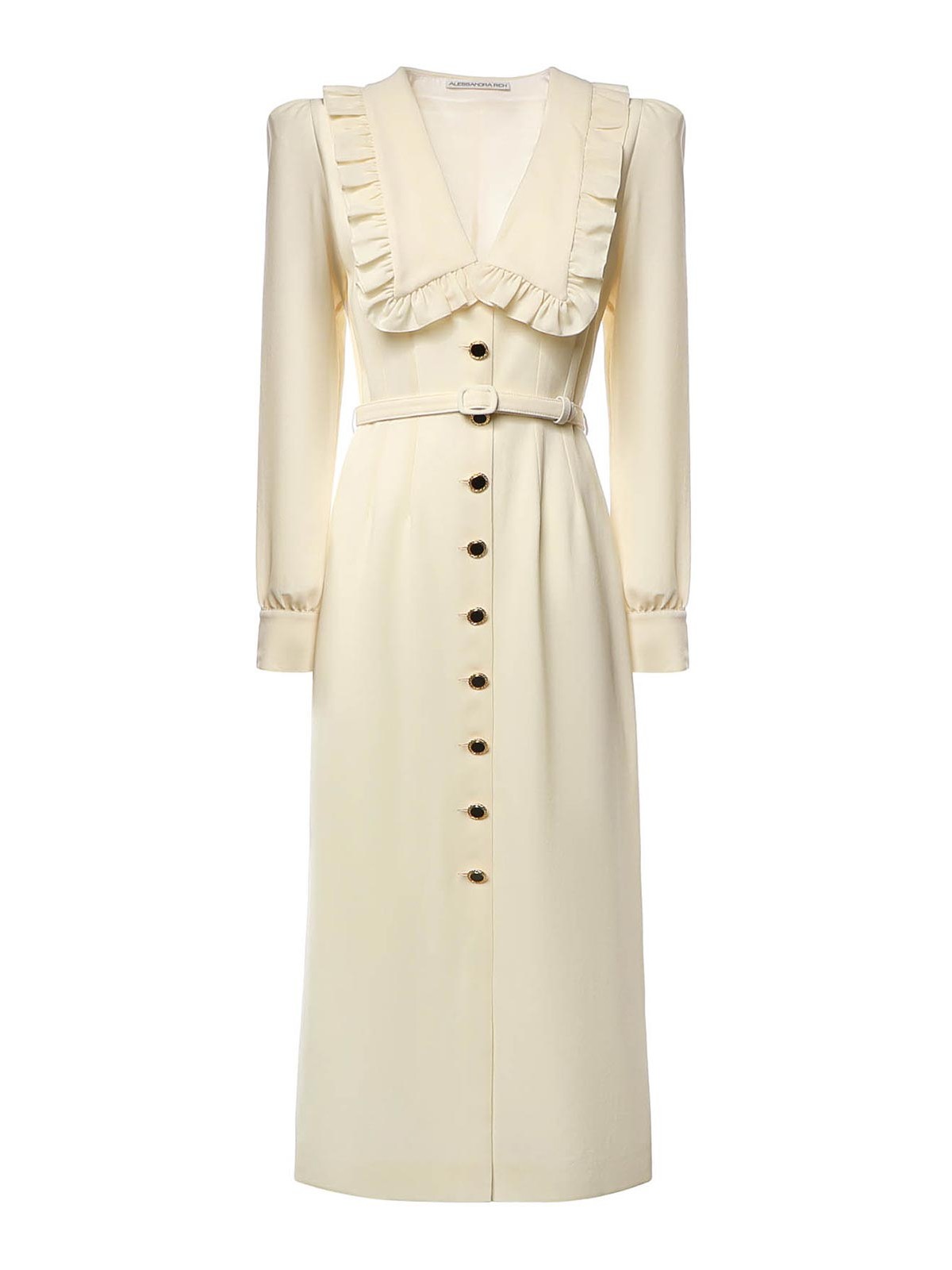Alessandra Rich Robe Au Genou - Crème
