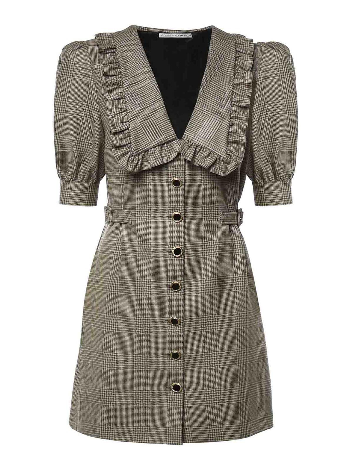 Alessandra Rich Robe Courte - Vert